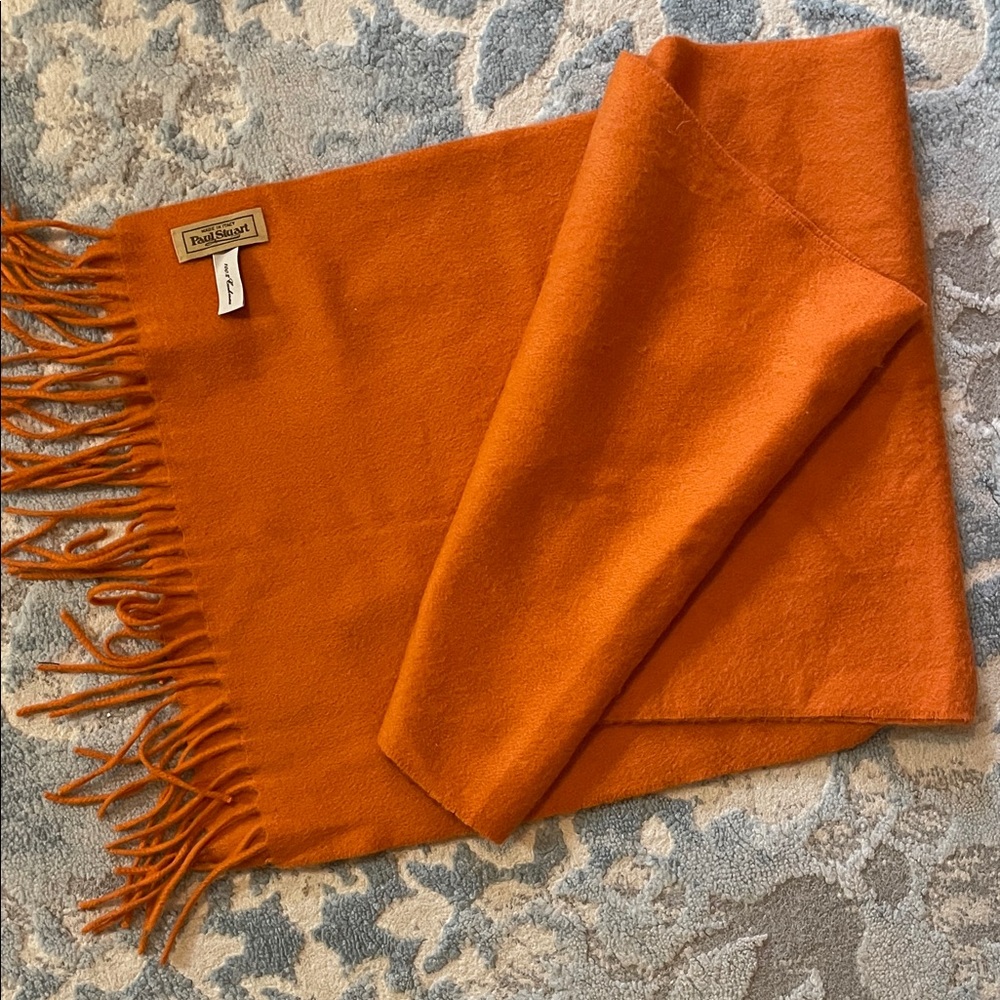 Paul Stuart Vibrant Orange Scarf